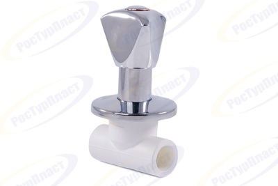 Вентиль PPR с хромированной ручкой, RTP (РосТурПласт) В Новокузнецке