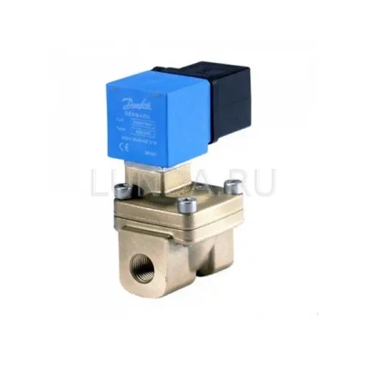 Клапан соленоидный EV220W 10-50, с сервоприводом, с катушкой, уплотнение NBR (нормально закрытый), Danfoss В Новокузнецке